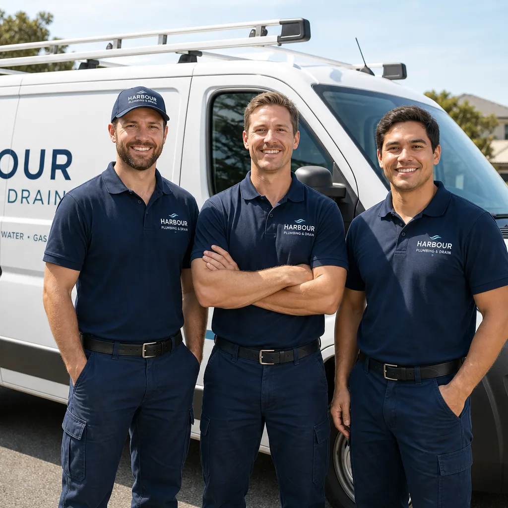 [Photo: the Harbour Plumbing & Drain team]